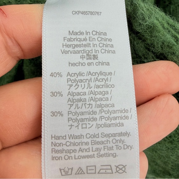 Madewell Alpaca Blend Mayfair Olive Green. Sweater Oversized Cardigan Plus 4X - Picture 8 of 11